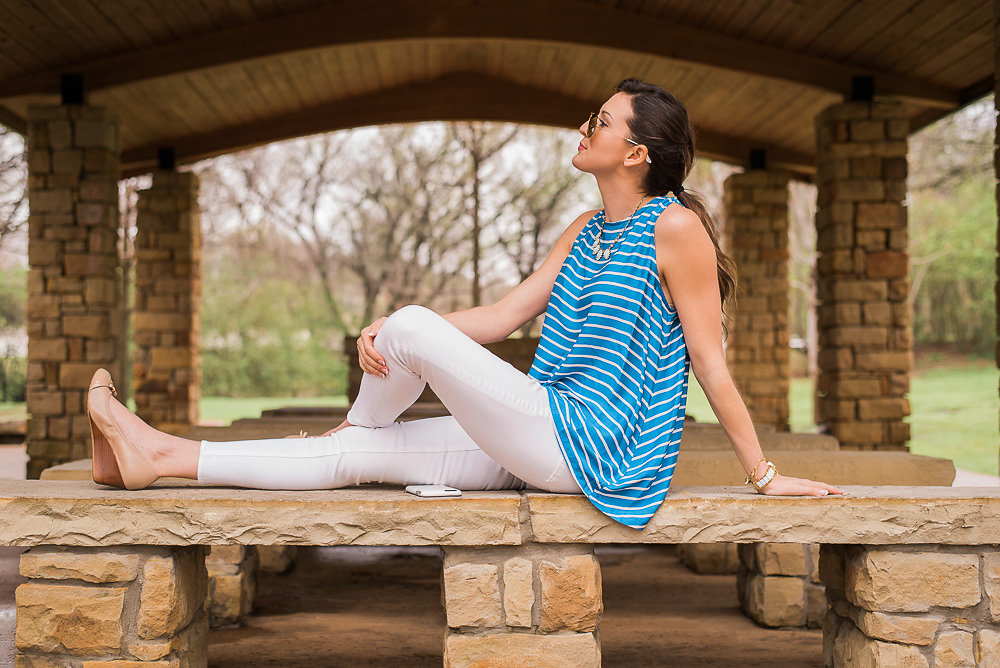 striped tank top