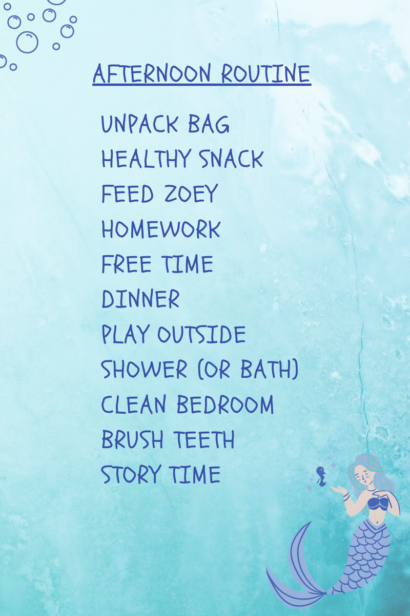 back to school routine afternoon
